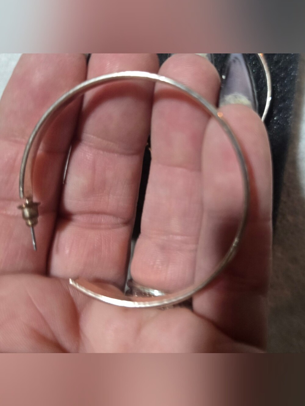 Large Rose Gold Hoop Earrings